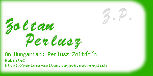 zoltan perlusz business card